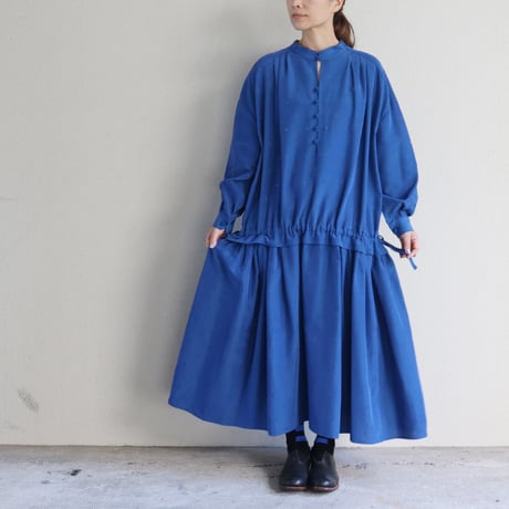 ASEEDONCLOUD アシードンクラウド　Camellia sinensis jacquard Laboratory dress  #Blue