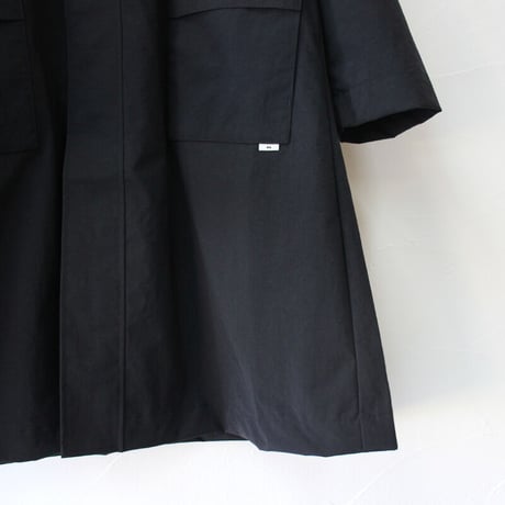 amne アンヌ　NYLON covered coat　カバーコート #ブラック　【送料無料】