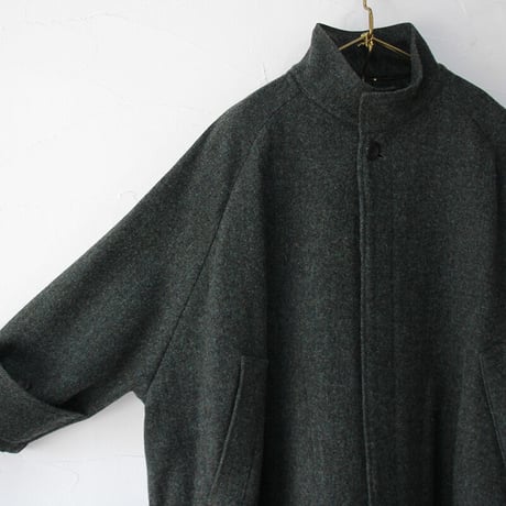 ASEEDONCLOUD アシードンクラウド　Hiraeth wool herringbone  tent gown #Blue green 【送料無料】