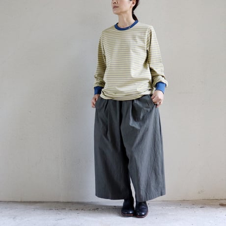 atelier naruse アトリエナルセ　コットンガウチョパンツ　cotton gaucho pants　#キャメル、チャコール　【送料無料】