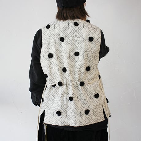 ASEEDONCLOUD アシードンクラウド blooming cloth garden instrumentalist vest #off white
