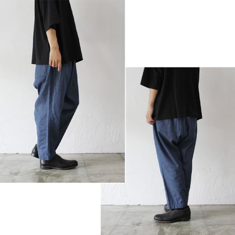TRAVAIL MANUEL トラバイユマニュアル　6.5ozライトデニムサドルパンツ　♯ LT/INDIGO , INDIGO , GREY　【送料無料】