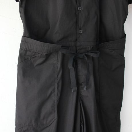 ASEEDONCLOUD　アシードンクラウド　Silky typewritter cloth sakurashi jumpsuit  #ブラック　【送料無料】