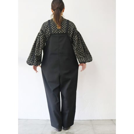 **再入荷** TRAVAIL MANUEL トラバイユマニュアル　T/Cツイルサロペット　#チャコール、ブラック