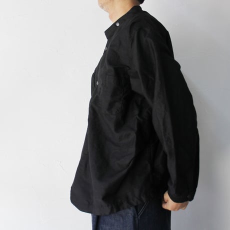 FUNSET OF ART ファンセットオブアート　コットンリネンモールスキンWAGESAシャツ　#ブラック