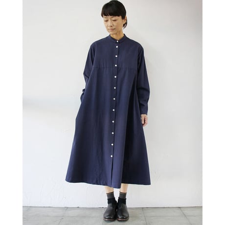 SUSURI ススリ　ヘムレンシャツワンピース  #jacaranda purple , predawn blue 【送料無料】
