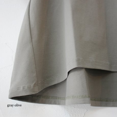 **再入荷** TRAVAIL MANUEL トラバイユマニュアル　ミディ天竺バックフレアTシャツ