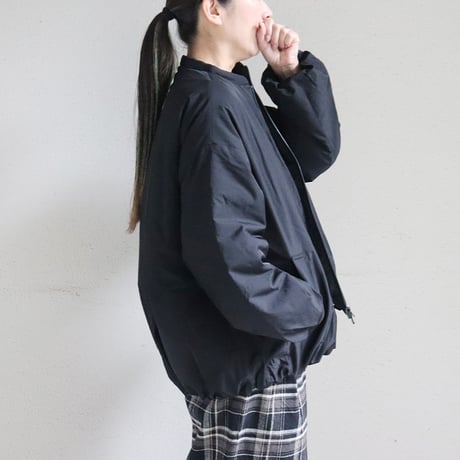 maomade マオメイド ヴィンテージツイルスタンドカラー中綿ジャケット　#ブラック、カーキ、オフグレー
