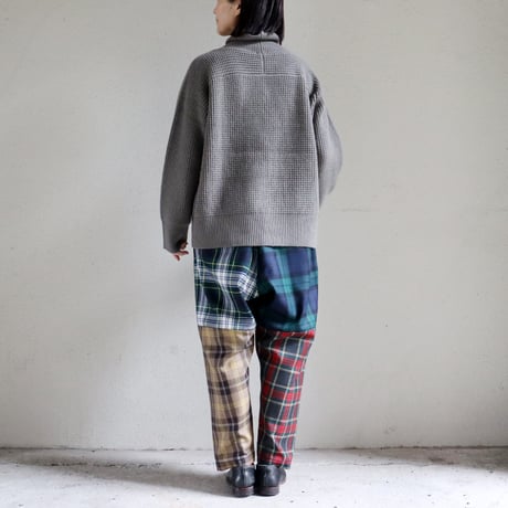 homspun ホームスパン　ウールタータンギャザーパンツ　#マルチ　【送料無料】