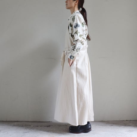 ASEEDONCLOUD アシードンクラウド　Foggy wool Sankayo apron dress #off white