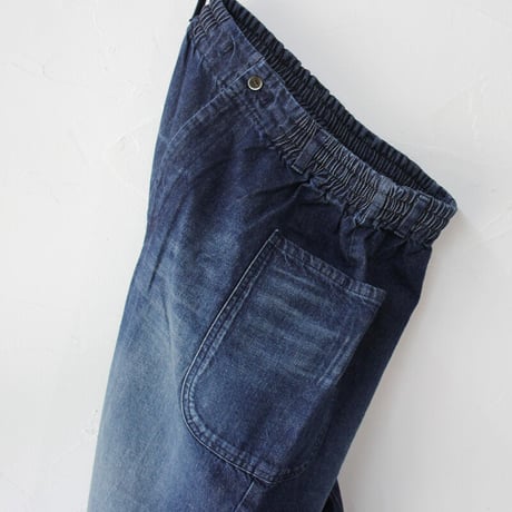 **2025a/w分到着** atelier naruse アトリエナルセ　コットンデニム ウエストゴム バルーンバンツ　#ストーンウォッシュ加工