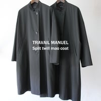 TRAVAIL MANUEL トラバイユマニュアル　スプリットツイルマオコート　#ブラック　【送料無料】