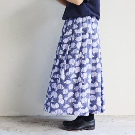 LILOU+LILY　Hedgehog  Tuck Skirt　ハリネズミタックスカート　#グレー、グリーン、パープル