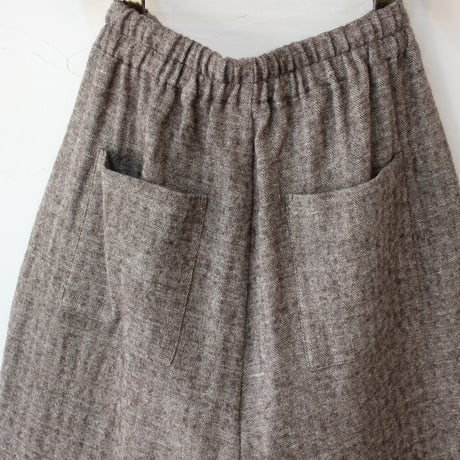 atelier naruse アトリエナルセ shetland wool linen sarrouel pants　シェットランドウールリネンサルエルパンツ