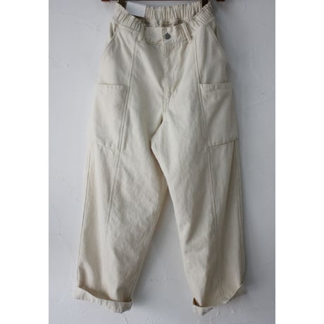 **再入荷** sasanqua by trees サザンカバイツリーズ　10ozカツラギデニムハイドシームトラウザー　#アイボリー、インディゴ　【送料無料】