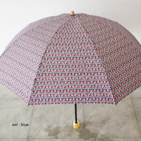 **再入荷**homspun ホームスパン　ダンプ小花プリント晴雨兼用折り畳み傘　#スミクロ、ブルー、ブラック