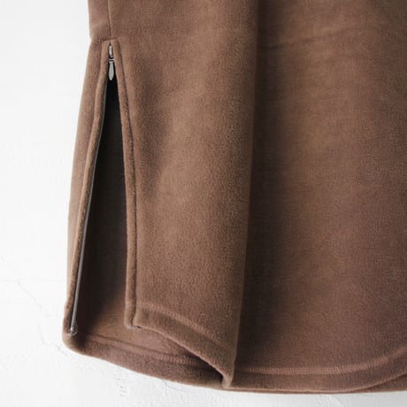 **MORE SALE** KHA:KI カーキ SIDE ZIP FLEECE DRESS フリースジャンパースカート #エクリュ、ブラウン