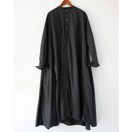 **再入荷** sasanqua by trees サザンカバイツリーズ　プルオーバーライクシャツワンピース　#ブラック、カーキ　【送料無料】