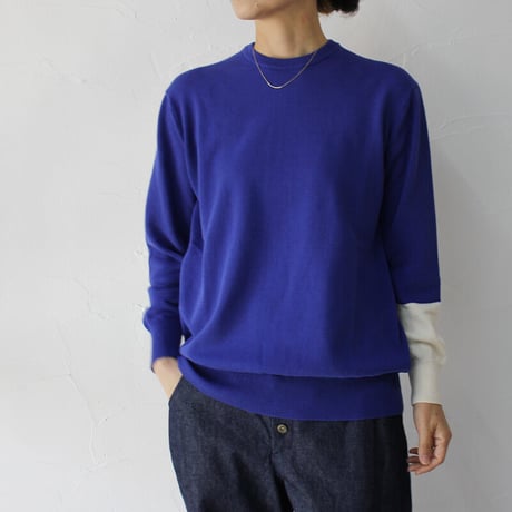 atelier naruse アトリエナルセ 　コットンニットバイカラースリーブ　cotton knit bicolor sleeve