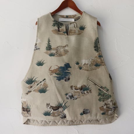 ASEEDONCLOUD アシードンクラウド  Constellatoin cloth Hiraeth waistcoat #beige 【送料無料】