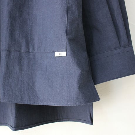 amne アンヌ CHAMBRAY covered shirts シャンブレーカバーシャツ　#INK　【送料無料】