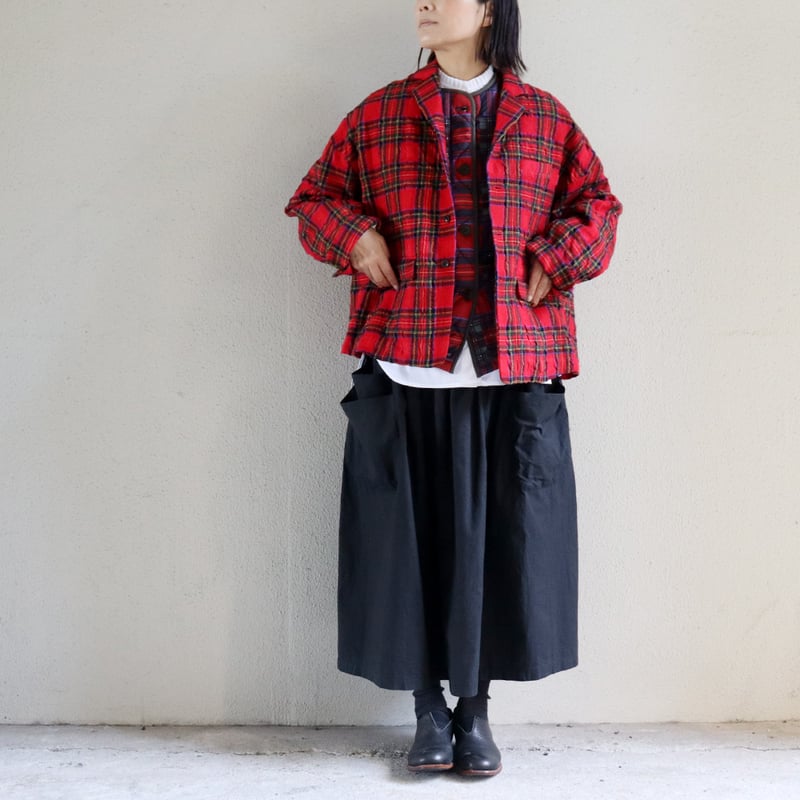 atelier naruse アトリエナルセ ウールコットンタータンチェック