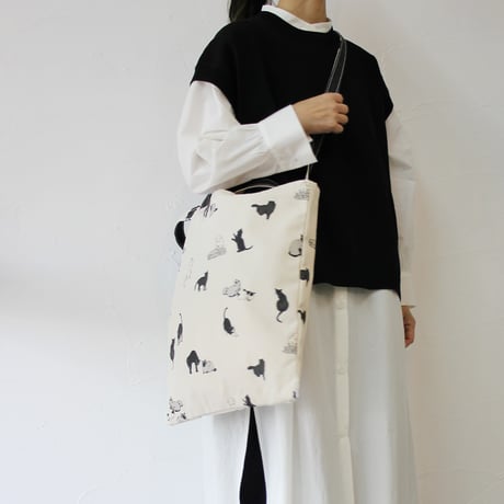 TEMBEA テンベア　3HANDLE TOTE PRINT　#CAT　【送料無料】