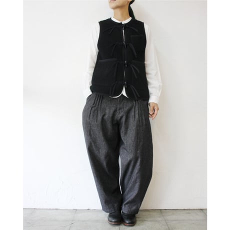 ASEEDONCLOUD アシードンクラウド　Kigansai wool fleece vest #black 【送料無料】