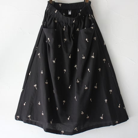 atelier naruse アトリエナルセ　コットンリネンカットインポケットスカート～nohara～cotton linen cut-in pocket skirt　【送料無料】