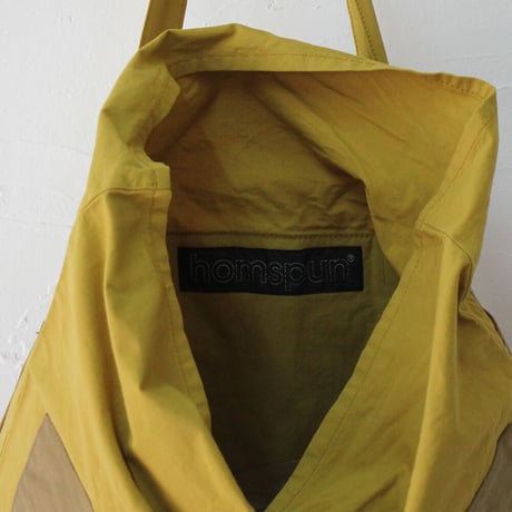 homspun ホームスパン　コーミングマットxビンテージコードBAG　#マスタードｘベージュ、ブラックｘブラック