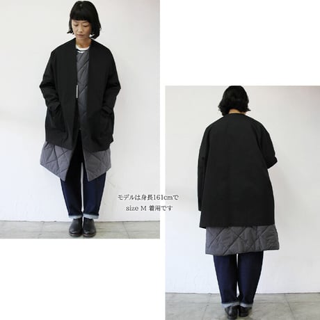 TRAVAIL MANUEL トラバイユマニュアル　コンパクトチノノーカラーBIGジャケット　#キャメル、ブラック