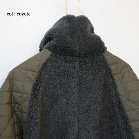 amne アンヌ　BOA / QUILT useful coat #carbon , coyote