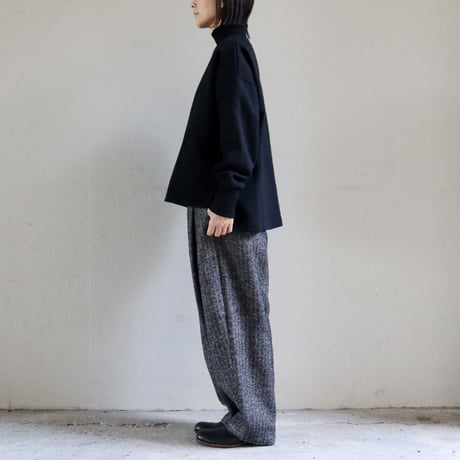atelier naruse アトリエナルセ　シェットランドウールリネンタックワイドパンツ shetland wool linen tuck wide pants