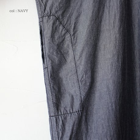 **再入荷** homspun ホームスパン　ライトオンスシャンブレープルオーバーワンピース　#ブルー、ネイビー、ブラック