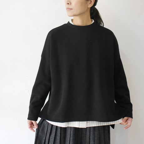 TRAVAIL MANUEL トラバイユマニュアル コットンリブニットスリットプルオーバー
