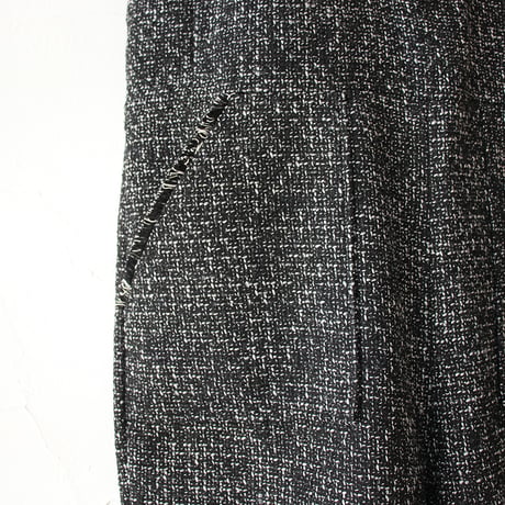 **再入荷** KAH:KI カーキ TWEED OVERALLS ツイードオーバーオール　#ブラック　【送料無料】