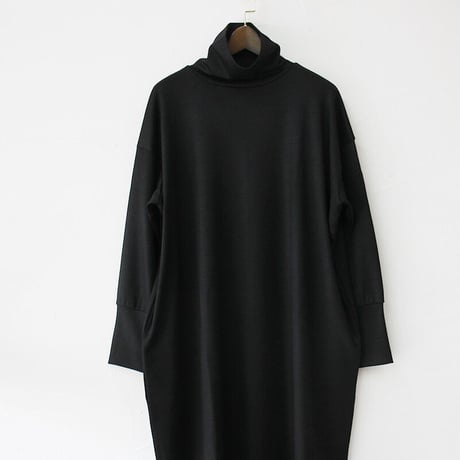 **再入荷** Linenya リネンヤ ハイネックワンピース　#ブラック　【送料無料】