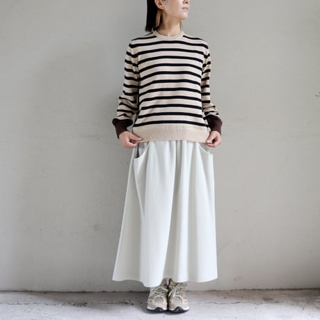 atelier naruse アトリエナルセ　cotton wool boarder knit コットンウールボーダーニット