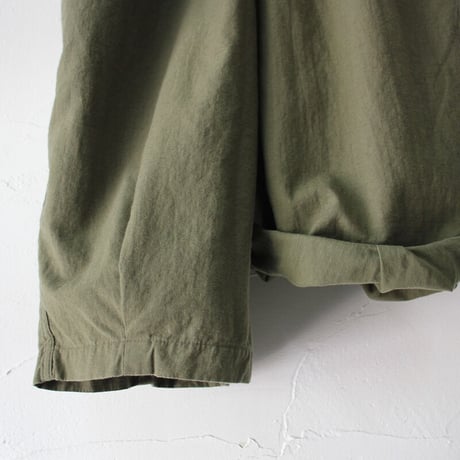 Brocante ブロカント　綿麻バックサテンバロンサロペット Ballon salopette #ベージュ、オリーブ、ブラック