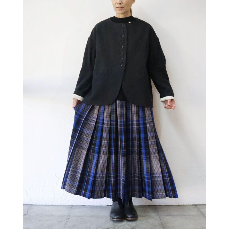 再入荷** MAGALI マガリ リネンウールクラシックジャケット #カーキ
