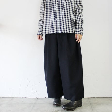 **再々入荷** homspun ホームスパン　ソフトフラノ２タックパンツ　#ネイビー、カーキ　【送料無料】