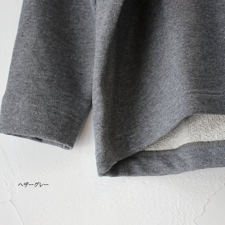 TRAVAIL MANUEL トラバイユマニュアル ヴィンテージ裏毛プルオーバー　#ヘザーグレー、チャコールグレー、サンド　【送料無料】