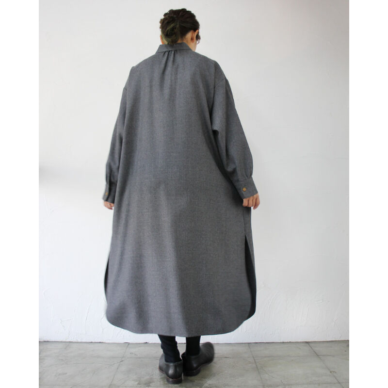 atelier naruse アトリエナルセ wool saxony long shirt ウ
