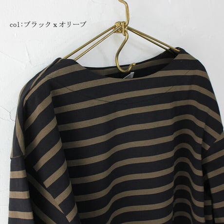 amne アンヌ　BORDER gride basque バスクボーダー　#ライトグレー、グレー、ブラック