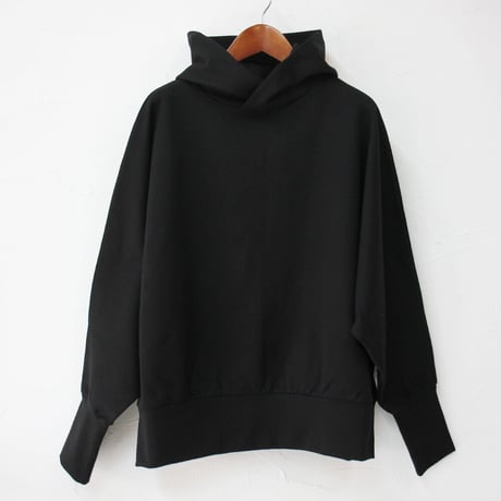 Linenya リネンヤ　スウェットドルマンパーカー　#ブラック