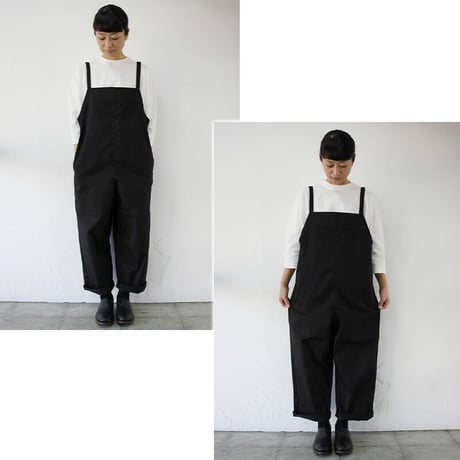 TRAVAIL MANUEL トラバイユマニュアル　ライトツイルサロペット　#ブラック、カーキ　【送料無料】