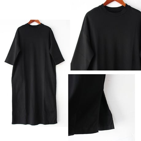 LinenYa リネンヤ　 Tシャツワンピース　#ブラック、ネイビー、カーキ、エクリュ　【送料無料】