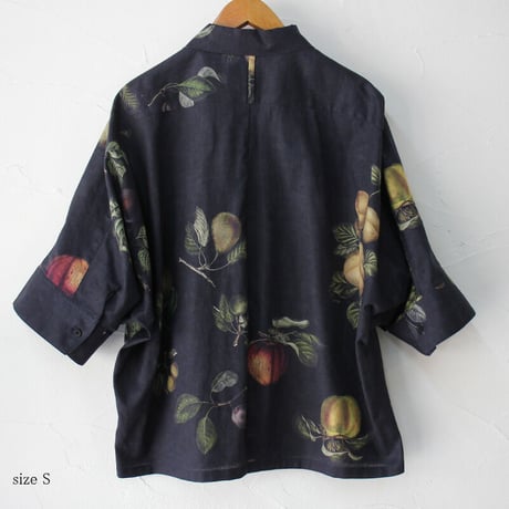 ASEEDONCLOUD　アシードンクラウド　Mitsuyakusou botanical print Resarcher shirt  #ブラック