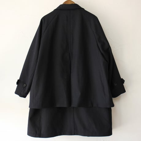ASEEDONCLOUD アシードンクラウド　Chimney ash wool Seiyakou inverness coat #navy