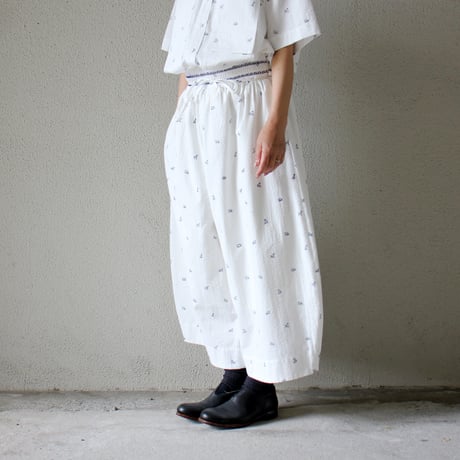 ASEEDONCLOUD アシードンクラウド companion dog print gardener pajama culotte #off white